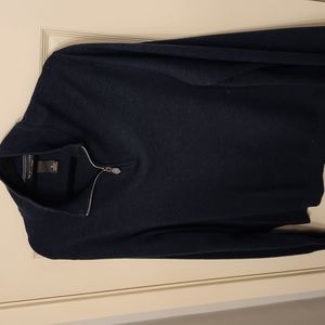 Bloomingdale's Merino Wool Quarter Zip Sweater Navy